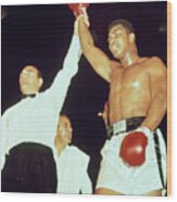 Referee Declaring Cassius Clay Wood Print