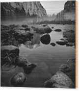 Reflection In Yosemite Ii Wood Print