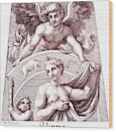 Representation Of Venus In The Zodiac Wood Print