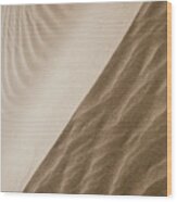 Ridge At The Sand Dunes In The Desert Near Yuma, Az Wood Print