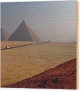 Road To Great Pyramids Wood Print