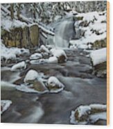 Roaring Brook Winter Wood Print