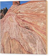Rock Formation In White Domes Area Wood Print