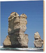 Rock Pillars In Tasman Sea Along Great Wood Print