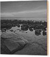 Rocky Shore Wood Print