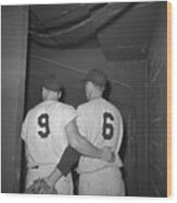 Roger Maris And Clete Boyer Wood Print