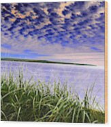 Rolling Blue Sky Over Lake Superior Wood Print