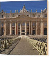 Roma And Vatican - St. Peters Basilica Wood Print