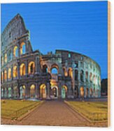 Rome Coliseum Ancient Roman Wood Print