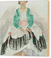 Rosena In Traditional Dress Wood Print