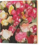 Roses Galore Wood Print