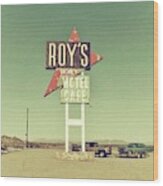 Roy's Motel And Cafe Route 66 #1 Wood Print
