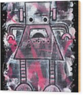 Ruby Robot Graphic Wood Print