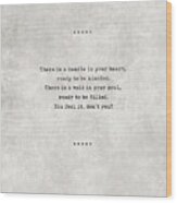 Rumi Quotes 11 - Literary Quotes - Typewriter Quotes - Rumi Poster - Sufi Quotes - Heart And Soul Wood Print