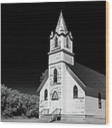 Rural Alberta Weathered Church Wood Print