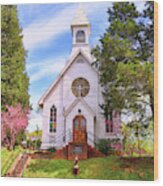 Saint Joseph Roman Catholic Church In Columbia Virginia Wood Print