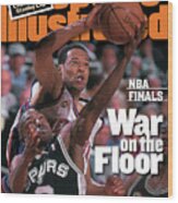 San Antonio Spurs Avery Johnson, 1999 Nba Finals Sports Illustrated Cover Wood Print