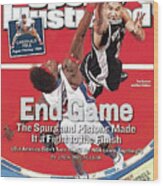 San Antonio Spurs Tim Duncan, 2005 Nba Finals Sports Illustrated Cover Wood Print