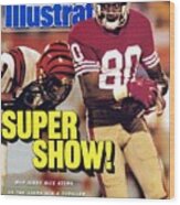 San Francisco 49ers Jerry Rice, Super Bowl Xxiii Sports Illustrated Cover Wood Print
