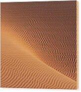 Sand Dunes In Sahara Desert Wood Print