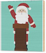 Santa Clinches The Nomination- Art By Linda Woods Wood Print