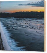 Savannah Rapids Sunrise - Augusta Ga Wood Print