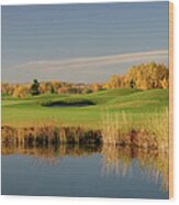 Scenic Calgary Golf Course In Fall Wood Print