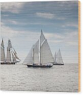 Schooners At The Start Wood Print