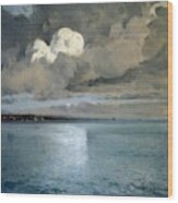Sea Landscape Of Cadaques -'marina De Cadaques'- - Oil On Table - 70x71 Cm. Wood Print