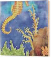 Seahorse Wood Print