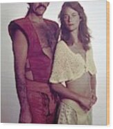 Sean Connery And Charlotte Rampling In Zardoz -1974-. Wood Print