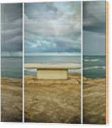 Seat Of Serenity Triptych Wood Print