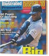 Seattle Mariners Ken Griffey Jr, 1998 Mlb Baseball Preview Sports Illustrated Cover Wood Print