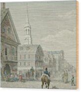 Second Street North From Market St. And Christ Church Wood Print