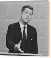 Senator John F. Kennedy During Debate Wood Print