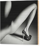 Sensual Legs In High Heels Wood Print