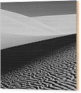 Shadows And Light At Great Sand Dunes Wood Print