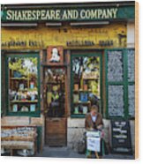 Shakespeare And Company Bookstore Wood Print