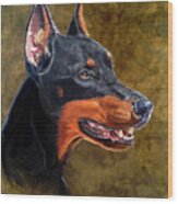 Shatzi The Doberman Wood Print