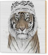 Siberian Tiger Wood Print