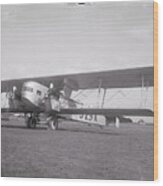 Sikorsky Commercial Airplane Parked Wood Print