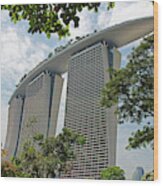 Singapore, Singapore - Marina Bay Sands Hotel Wood Print