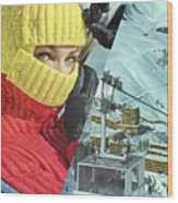 Skiing, Ski Fashion Sports Illustrated Cover Wood Print