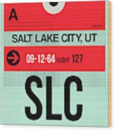 Slc Salt Lake City Luggage Tag I Wood Print