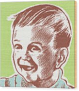 Smiling Baby Boy Wood Print