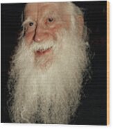 Smiling Study Of Rabbi Yehuda Zev Segal - Doc Braham - All Rights Reserved Wood Print