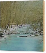 Snowy Creek Wood Print
