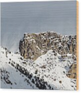 Snowy Mountains - 11 - French Alps Wood Print