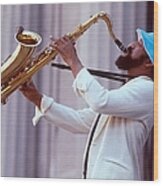 Sonny Rollins Performing Wood Print