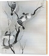 Sparrows Wood Print